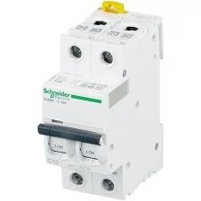 Выключатель автоматический модульный 2п C 2А 6кА iC60N Acti9 Schneider Electric A9F74202