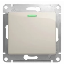 Переключатель SCHNEIDER ELECTRIC GLOSSA с подсветкой, сх.6а, 10AX, механизм, молочный