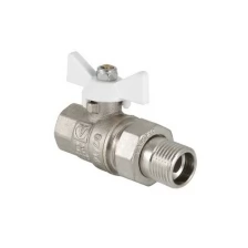 Кран шаровой VALTEC с полусгоном 1/2" белая бабочка