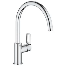 Смеситель для мойки GROHE BauLoop 31232001 с высоким C-образным изливом (картридж 28мм), подвод 1/2