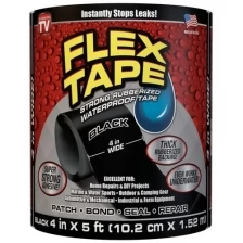 Клейкая лента Flex Tape Black усиленной фиксации, 102 мм x 1.52 м