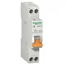 Дифавтомат Schneider Electric АД63 2P 6А (C) 4.5кА 30мА (AC), 12478