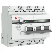Дифференциальный автомат АД-32 (селективный) 3P+N 25А/300мА EKF PROxima DA32-25-300S-4P-pro