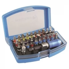 HOEGERT Набор бит с битодержателем 1/4", SL, PH, PZ, HEX, Torx, Torx c отверстием, 32 шт.