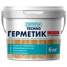 Герметик акриловый для дерева Cemmix Теплый шов, 6 кг, белый