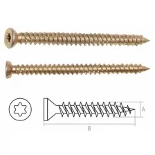 Шуруп по бетону 7.5х72 мм желтый цинк, T30 (30 шт в карт. уп.) STARFIX (SMC1-99115-30)